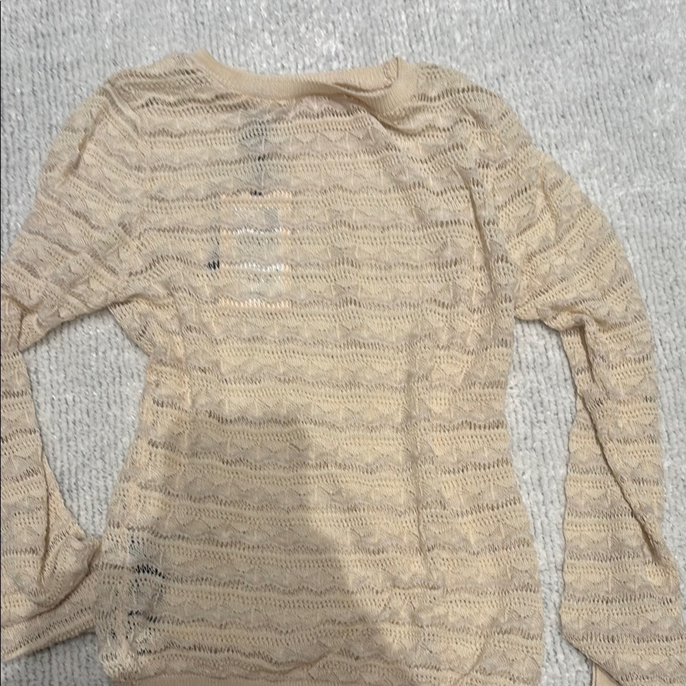 Mango Cream Summer Crochet top